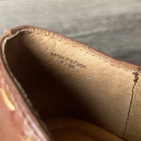 Born Woven Brown Leather Slip on Loafers Size 7 - Picture 8 of 11